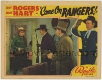 1b116 COME ON RANGERS signed LC 1938 by Roy Rogers, who's holding the bad guys at gunpoint!