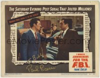 1b139 I WAS A COMMUNIST FOR THE FBI signed LC #8 1951 by Paul Picerni, Red Scare film noir!