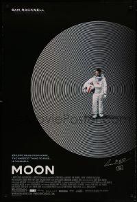 1b028 MOON signed 1sh 2009 by director Duncan Jones, great image of lonely Sam Rockwell!