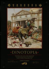 1b060 JAMES GURNEY signed 18x26 special book poster 1992 Dinotopia, cool art by the author!