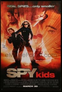 1b037 SPY KIDS signed advance 1sh 2001 by BOTH juvenile stars Alexa Vega AND Daryl Sabara!