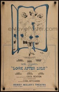 1b008 LOOK AFTER LULU signed stage play WC 1959 by Roddy McDowell & SEVEN cast, Noel Coward play!
