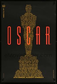 1c051 69TH ANNUAL ACADEMY AWARDS heavy stock 24x36 1sh 1997 image of Oscar from winning movie titles