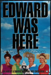 1c289 EDWARD SCISSORHANDS teaser DS 1sh 1990 Tim Burton classic, Johnny Depp, wacky hair cuts!