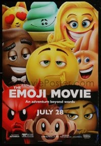 1c294 EMOJI MOVIE advance DS 1sh 2017 voices of Miller, Corden, Wright and Patrick Stewart as Poop!