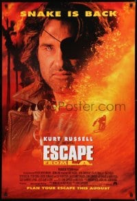 1c295 ESCAPE FROM L.A. advance 1sh 1996 John Carpenter, Kurt Russell returns as Snake Plissken!