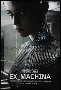 1c298 EX MACHINA int'l teaser DS 1sh 2015 image of sexy Alicia Vikander as the humanoid robot Ava!