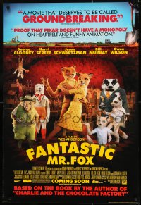 1c309 FANTASTIC MR. FOX advance DS 1sh 2009 Wes Anderson stop-motion, Clooney, Streep