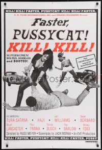 1c314 FASTER, PUSSYCAT! KILL! KILL! 1sh R1995 Russ Meyer's best, Satana, Haji, superwomen!