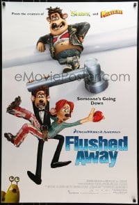 1c330 FLUSHED AWAY DS 1sh 2006 Hugh Jackman, Kate Winslet, someone's going down!