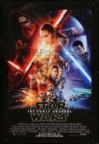 1c031 FORCE AWAKENS int'l advance DS 1sh 2015 December style, Star Wars: Episode VII, cool montage!