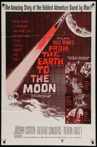 1c342 FROM THE EARTH TO THE MOON 1sh R1960s Jules Verne's boldest adventure dared by man!