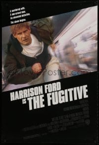 1c343 FUGITIVE 1sh 1993 Harrison Ford is on the run from Tommy Lee Jones!