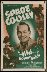 1c515 KID FROM GOWER GULCH 1sh 1949 western cowboy Spade Cooley, Bob Gilbert, western action!