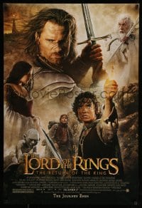 1c582 LORD OF THE RINGS: THE RETURN OF THE KING advance 1sh 2003 Jackson, cast montage!