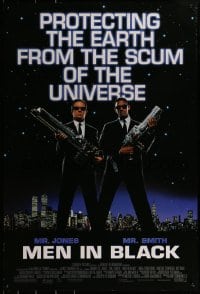 1c624 MEN IN BLACK 1sh 1997 Will Smith & Tommy Lee Jones protecting the Earth!