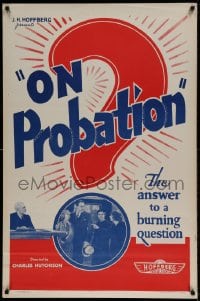 1c682 ON PROBATION 1sh R1940s Monte Blue, Lucile Browne, the answer to a burning question!