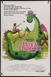1c704 PETE'S DRAGON 1sh R1984 Walt Disney, colorful art of cast headshots & dragon by Paul Wenzel!