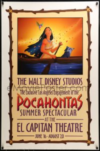 1c711 POCAHONTAS advance 1sh 1995 Walt Disney, Native American Indians, El Capitan Theatre!