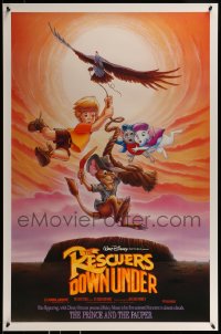 1c741 RESCUERS DOWN UNDER/PRINCE & THE PAUPER DS 1sh 1990 The Rescuers style, great image!