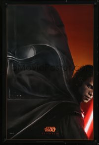 1c028 REVENGE OF THE SITH style A teaser DS 1sh 2005 Star Wars Episode III, Christensen as Vader!