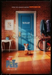 1c780 SECRET LIFE OF PETS advance DS 1sh 2016 Summer style, dog sitting behind door with ball!