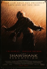 1c791 SHAWSHANK REDEMPTION advance DS 1sh 1994 escaped prisoner Tim Robbins in rain, Stephen King!