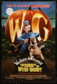 1c953 WALLACE & GROMIT: THE CURSE OF THE WERE-RABBIT int'l DS 1sh 2005 Steve Box & Nick Park claymation