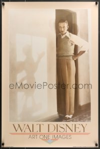 1d933 WALT DISNEY 24x36 commercial poster 1986 incredible portrait with Mickey Mouse shadow!
