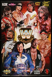 1d938 WWE LEGENDS 23x34 Canadian commercial poster 2015 Shawn Michaels, Bret Hart, Piper, more!