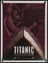 1d982 TITANIC mini poster R2012 Leonardo DiCaprio & Winslet, Cameron, artwork by James Flames!