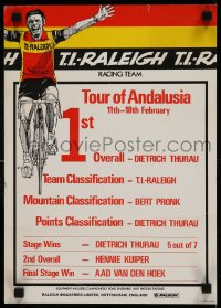 1d711 TOUR OF ANDALUSIA 12x17 English special poster 1977 Andalucia Spain bicyce race!