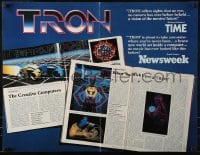 1d714 TRON 21x28 special poster 1982 Bruce Boxleitner in title role, Time, Newsweek!