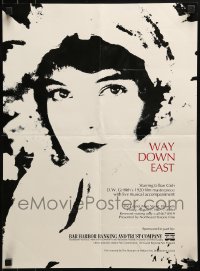 1d723 WAY DOWN EAST 16x21 special poster R1987 D.W. Griffith, great close-up of Lillian Gish!