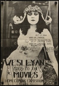 1d725 WESLEYAN GOES TO THE MOVIES 14x20 special poster 1966 image of Theda Bara as Cleopatra!