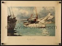 1d318 WINSLOW HOMER 15x20 art print 1946 great art of Fishing Boats, Key West!