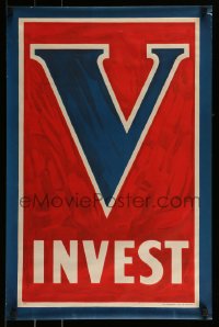 1d094 V 20x30 WWI war poster 1917 red, white and blue art for Liberty Loan campaign, INVEST!