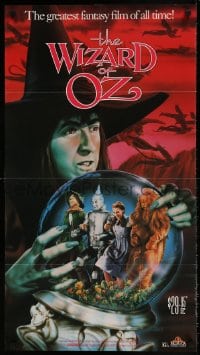 1d814 WIZARD OF OZ 20x36 video poster R1988 Victor Fleming, Judy Garland all-time classic!