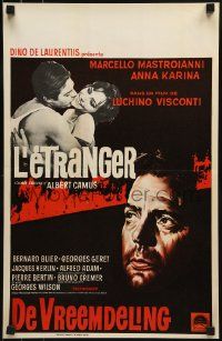 1f145 STRANGER Belgian 1968 Luchino Visconti's Lo Straniero, art of Marcello Mastroianni!