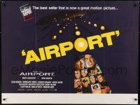 1f007 AIRPORT British quad 1970 Burt Lancaster, Dean Martin, Jacqueline Bisset, Jean Seberg & more!
