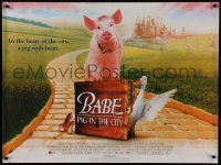 1f008 BABE PIG IN THE CITY British quad 1998 cute image of director George Miller's talking pig!