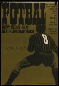 1f284 FOTBAL Czech 11x17 1965 Zdenek Kaplan art of soccer football player!
