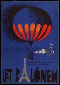 1f305 STOWAWAY IN THE SKY Czech 11x16 1963 from Albert Lamorisse of Red Balloon fame, art by Hilmar