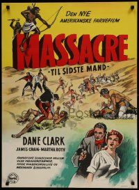 1f521 MASSACRE Danish 1957 Dane Clark, Native Americans, a woman's revenge, a man's greed!