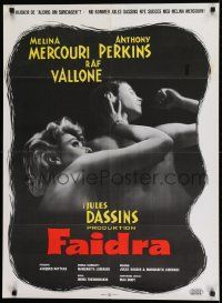 1f530 PHAEDRA Danish 1962 great artwork of sexy Melina Mercouri & Anthony Perkins, Jules Dassin