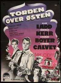 1f544 THUNDER IN THE EAST Danish 1953 Alan Ladd, Deborah Kerr, Charles Boyer, Corinne Calvet