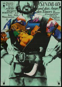 1f199 SINBAD & THE EYE OF THE TIGER East German 23x32 1978 Harryhausen, different Schallman art!