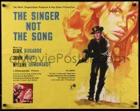 1f026 SINGER NOT THE SONG English 1/2sh 1961 art of Dirk Bogarde, John Mills & beautiful Mylene Demongeot!