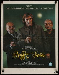 1f083 BUFFET FROID French 17x22 1979 Bertrand Blier, c/u of Gerard Depardieu & co-stars with guns!