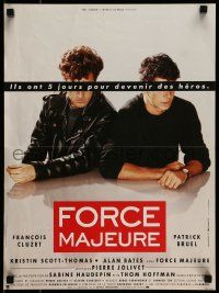 1f085 FORCE MAJEURE French 15x21 1989 Pierre Jolivet, Patrick Bruel, Francois Cluzet!